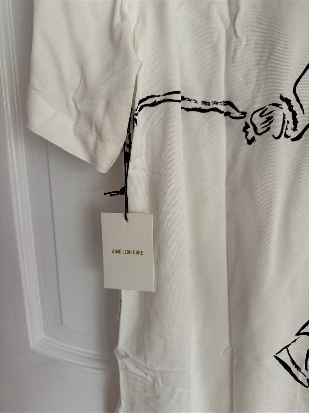 Aime  Leon Dore Choros Button Up Shirt in White - Picture 5 of 6
